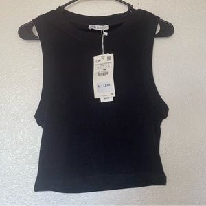 ZARA Black Crop Top